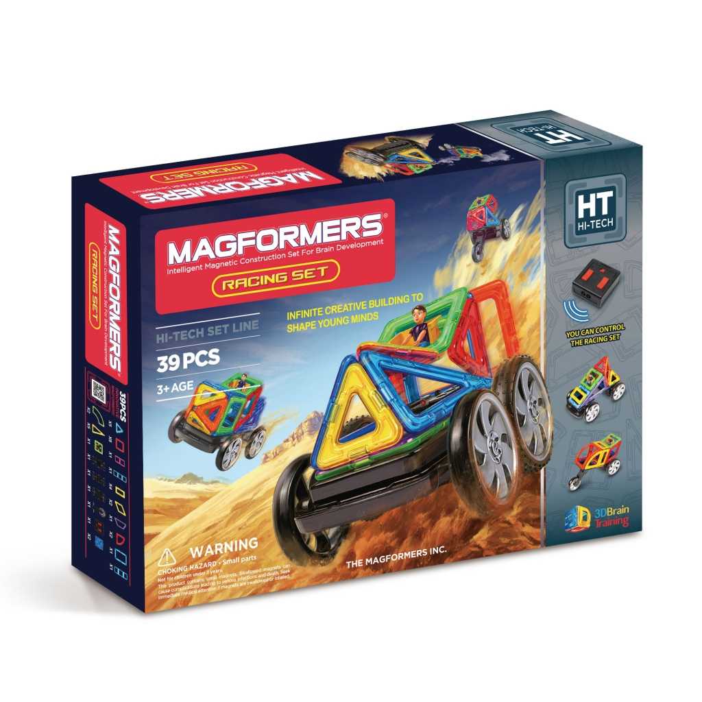 Магнитный конструктор Magformers Racing Set 39 (Гоночный набор на Р/У)