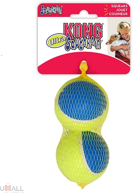 KONG игрушка для собак Ultra Squeak мячик большой 2 шт. в уп. 8 см